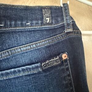 7 For All Mankind Dark Blue Skinny Jeans